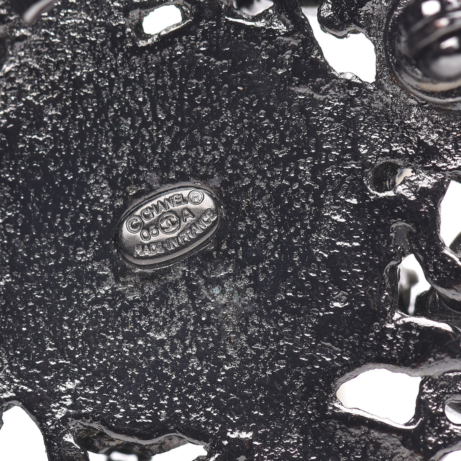 Chanel Crystal Pearl CC Brooch Silver Multicolor 4 of 4