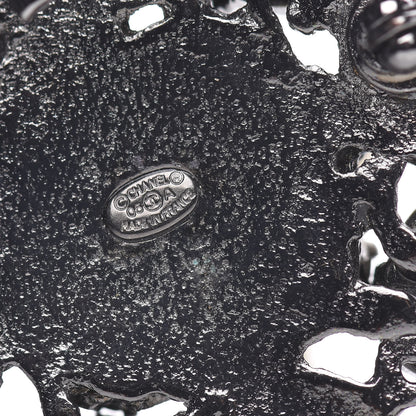 Chanel Crystal Pearl CC Brooch Silver Multicolor 4 of 4