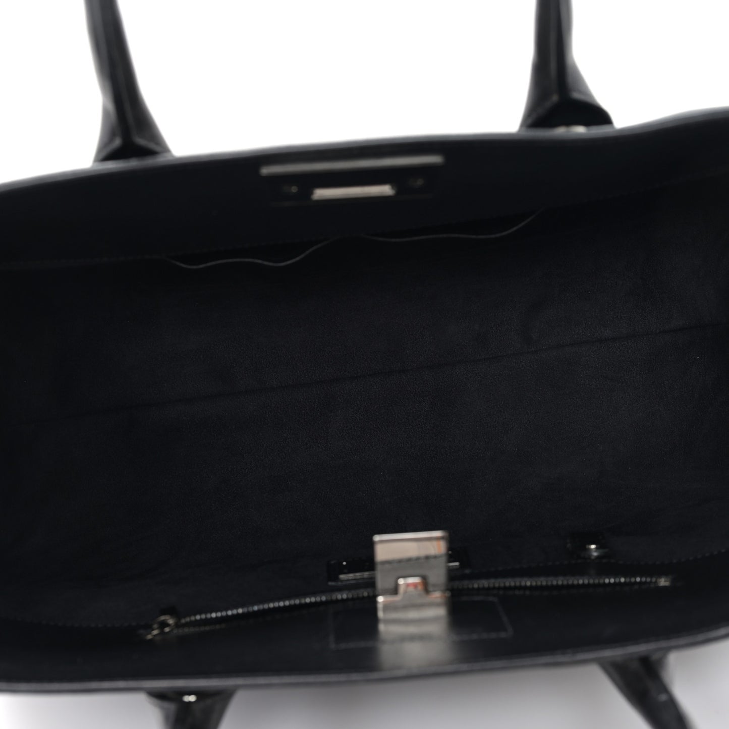 Crocodile Embossed Calfskin Riley Tote Black