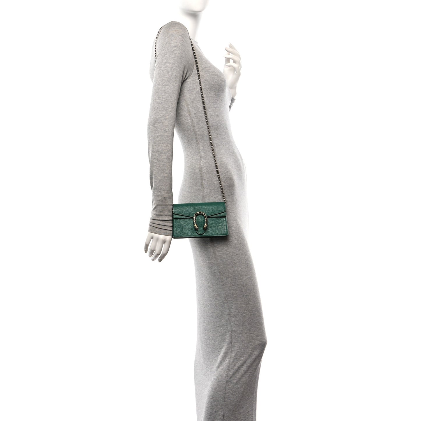 Dollar Calfskin Crystal Super Mini Dionysus Shoulder Bag Emerald