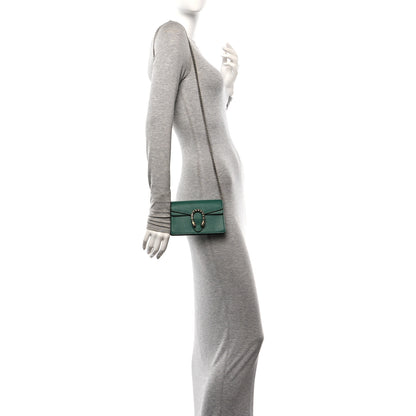 Gucci Dollar Calfskin Crystal Super Mini Dionysus Shoulder Bag Emerald 3 of 11