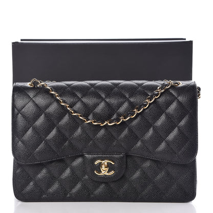 Chanel Caviar Quilted Jumbo Double Flap Black 10 of 10