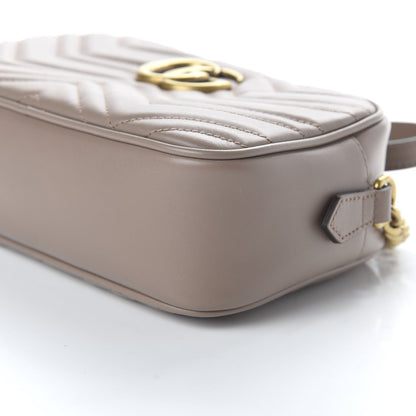 Gucci Calfskin Matelasse Small GG Marmont Chain Shoulder Bag Porcelain Rose 7 of 10