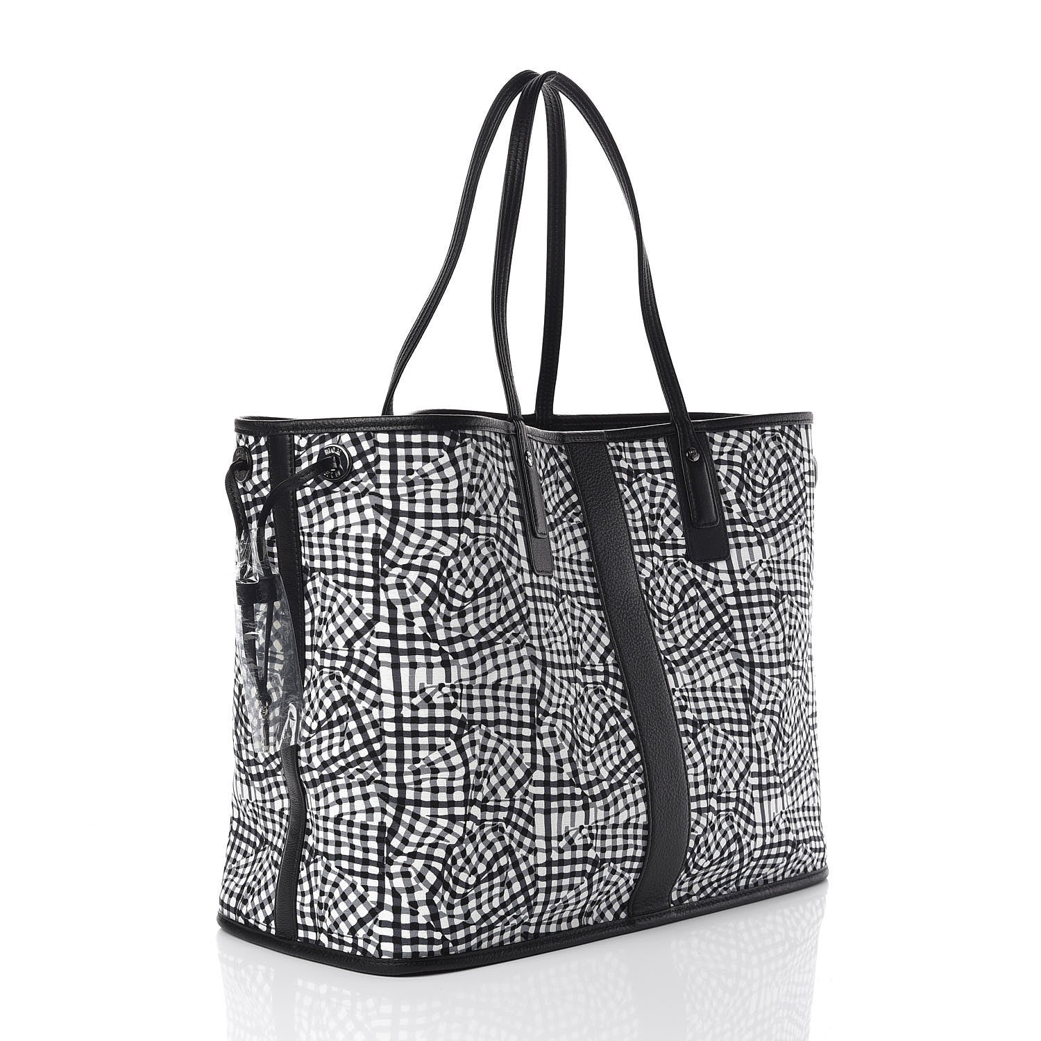 MCM Visetos Large Liz Reversible Shopper Tote Black 5 of 14