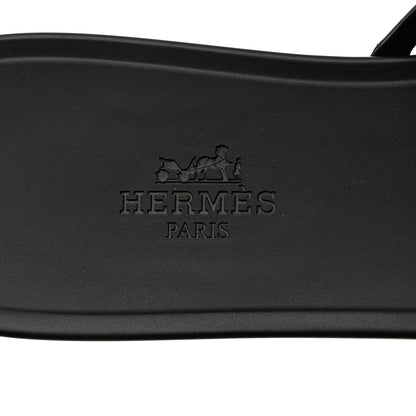 Hermes Rubber Chaine d'Ancre Rivage Sandals 41 Black 7 of 9