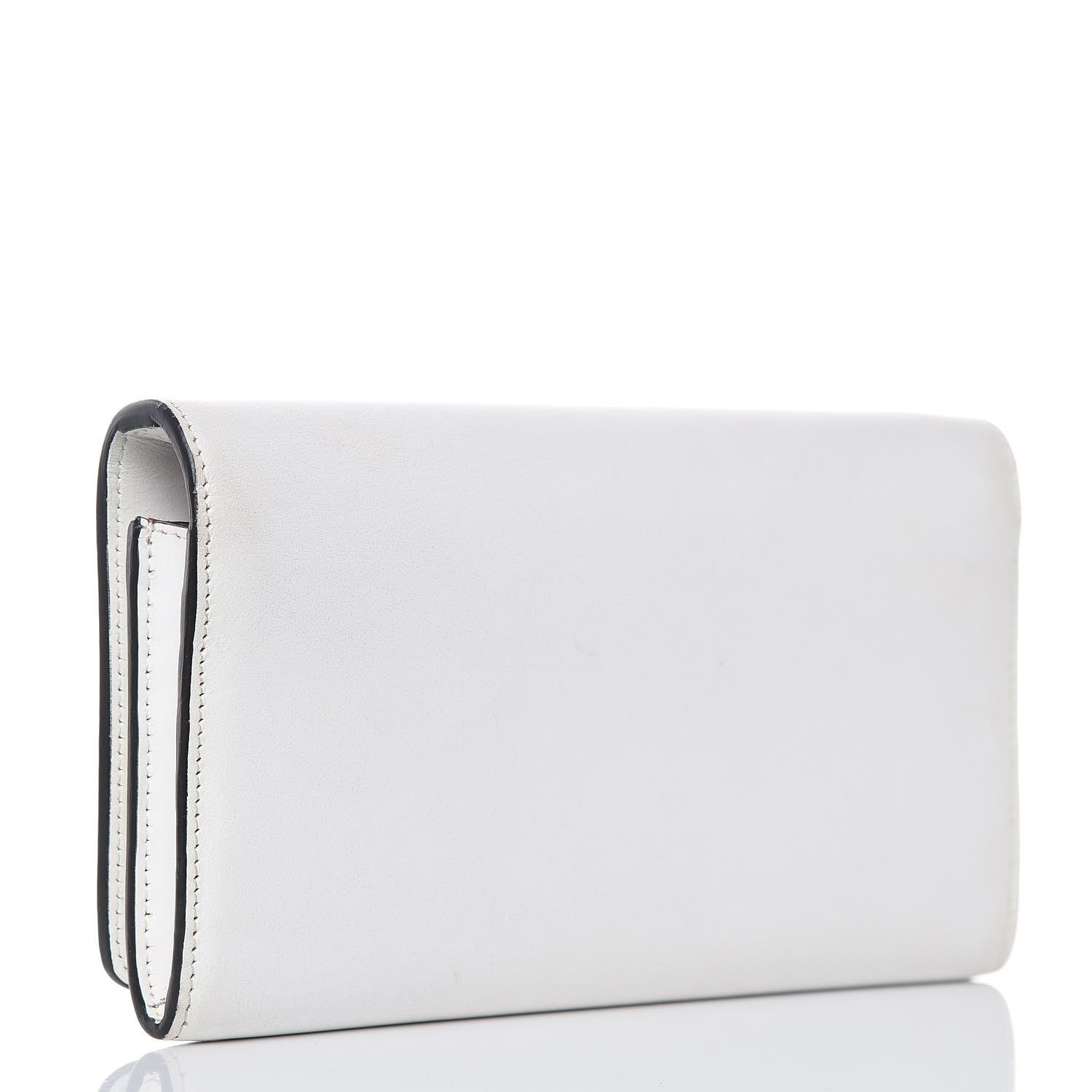 Christian Louboutin Calfskin Macaron Spiked Flap Wallet White 4 of 15