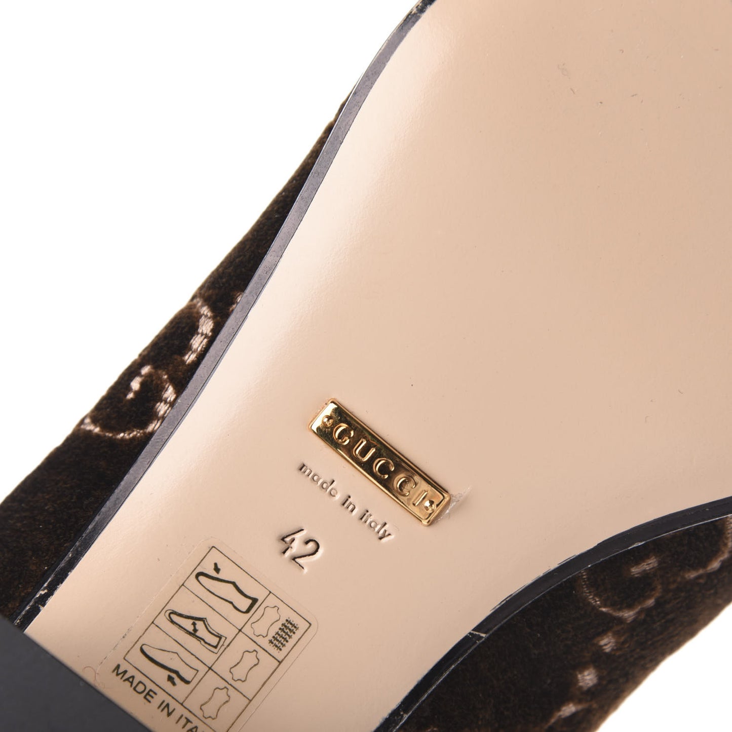 Velvet GG Monogram Crystal Horsebit Ankle Boots 42 Brown Vintage Cocoa