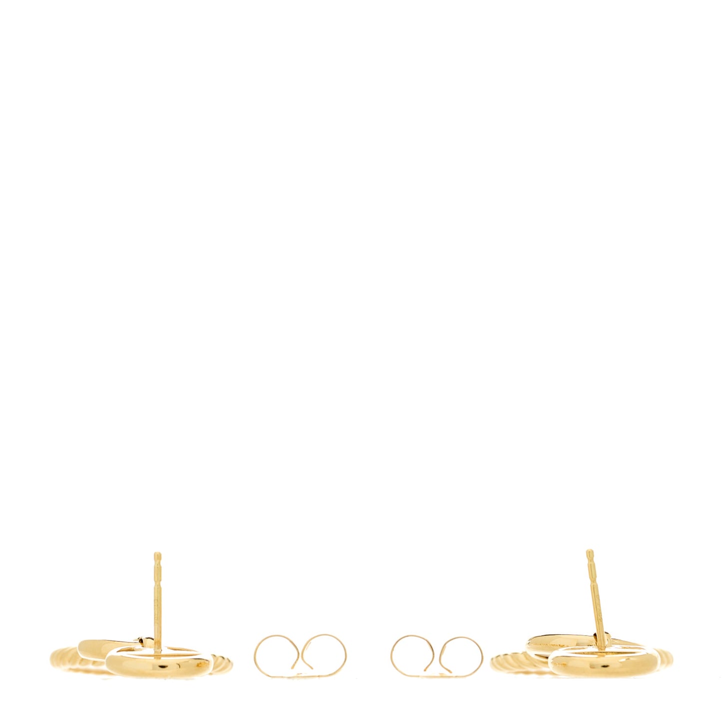 18K Yellow Gold Mother of Pearl Elements Triple Drop Earrings