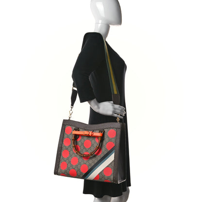 Gucci GG Supreme Monogram Equestrian Medium Diana Tote Bag Beige Multicolor New Acero 2 of 14