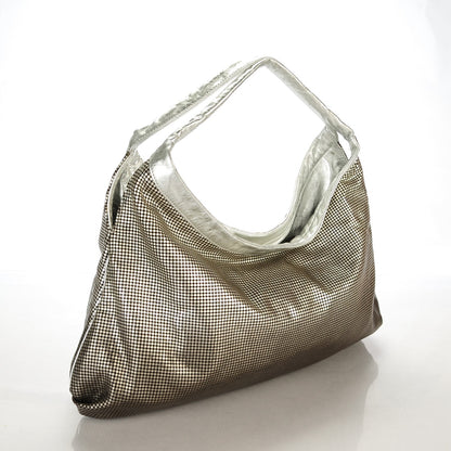 Chanel Metallic Perforated Lambskin Hollywood Hobo Silver 3 of 7