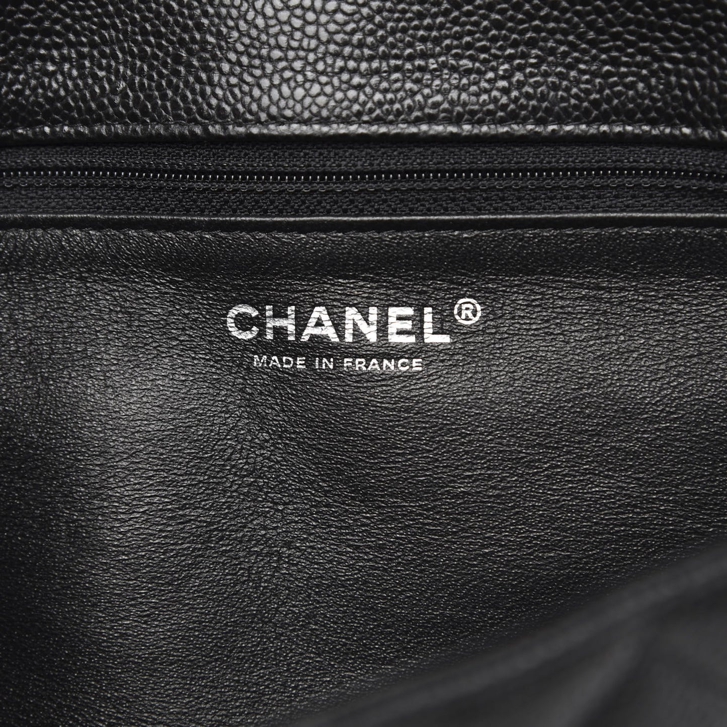 Caviar Quilted Flap Clutch Black