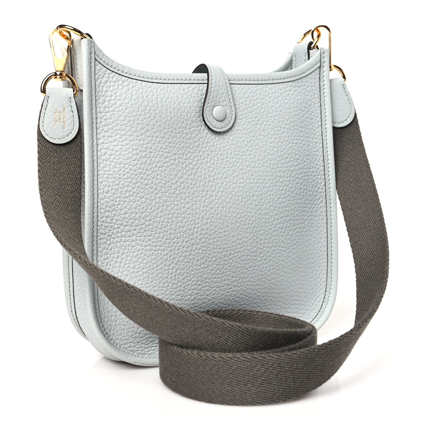 Hermes Taurillon Clemence Amazone Evelyne TPM Bleu Pale Etain 3 of 11