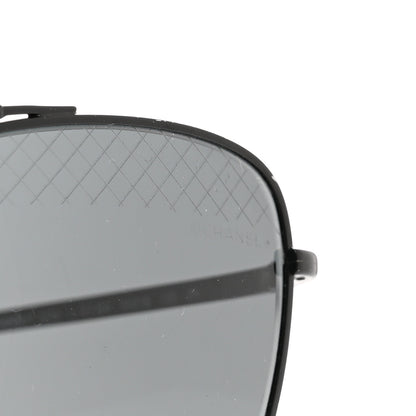 Chanel Metal Pilot Sunglasses 4256 Black 7 of 8