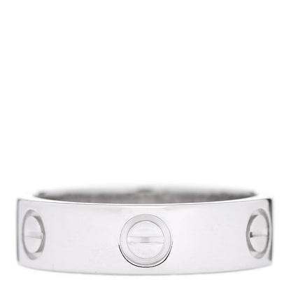Cartier Platinum 5.5mm LOVE Ring 56 7.75 1 of 6