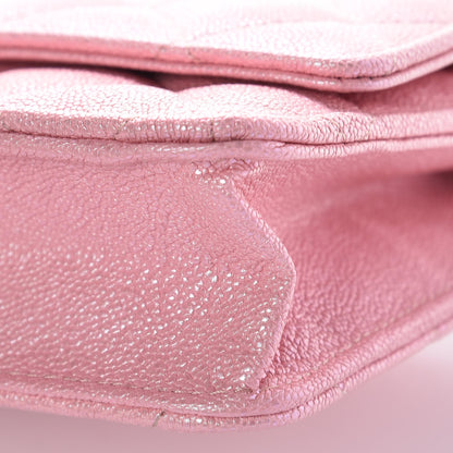 Chanel Iridescent Caviar Quilted Wallet on Chain WOC Rose Pink 9 of 10