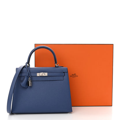Hermes Epsom Kelly Sellier 25 Bleu Brighton 11 of 11