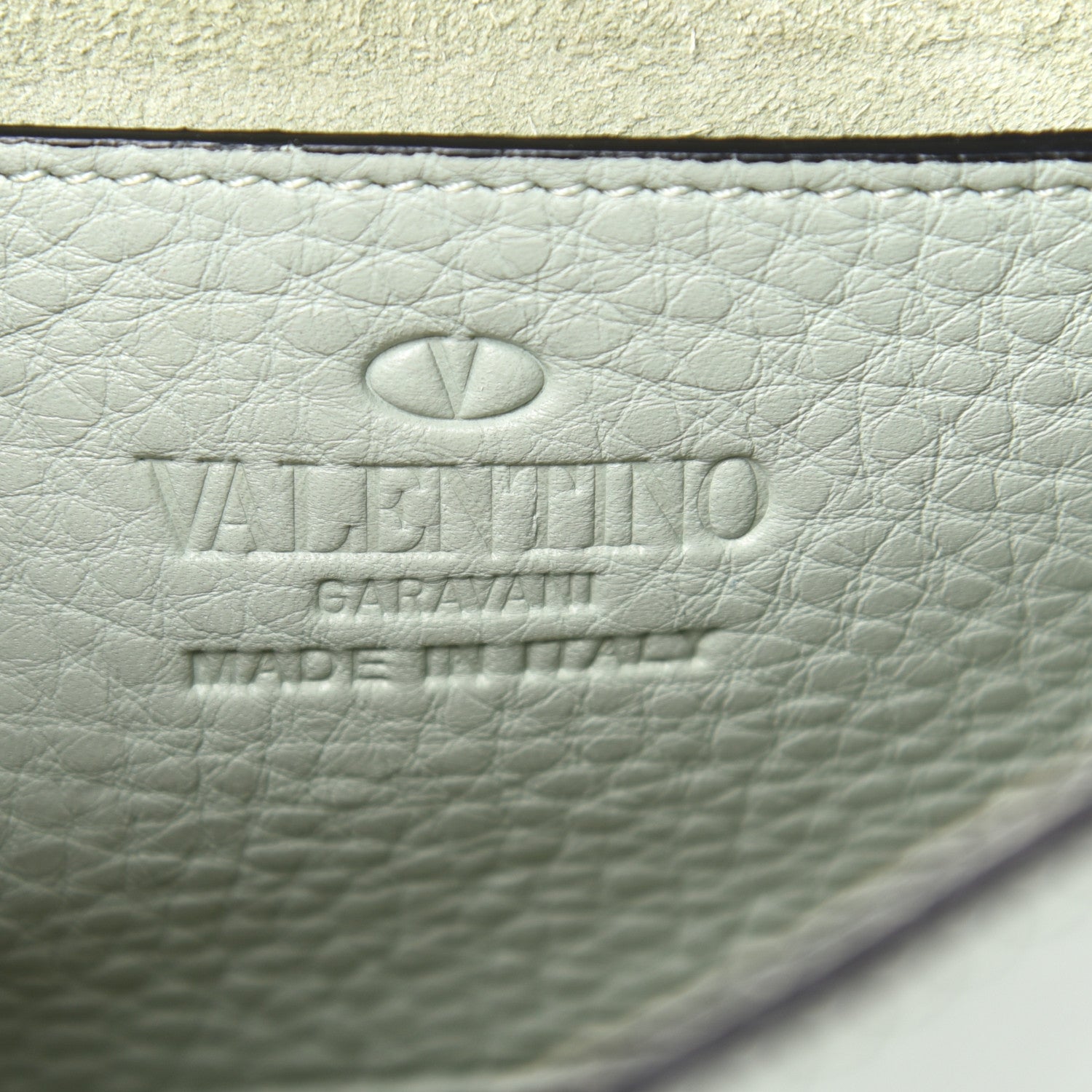 Valentino Garavani Pebbled Calfskin Shoulder Bag Water Green 6 of 10