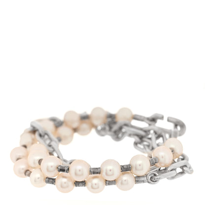Tiffany Sterling Silver Freshwater Cultured Pearl HardWear Lock Bracelet 2 of 4