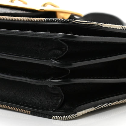 Burberry House Check Bridle Calfskin Small Madison Buckle Bag Black 10 of 11