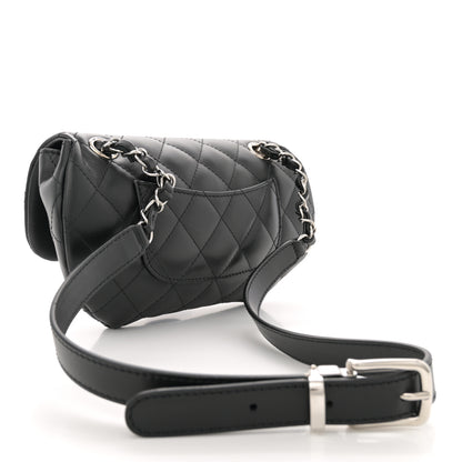 Chanel Calfskin Quilted CC Uniform Flap Belt Bag Black 2 of 10