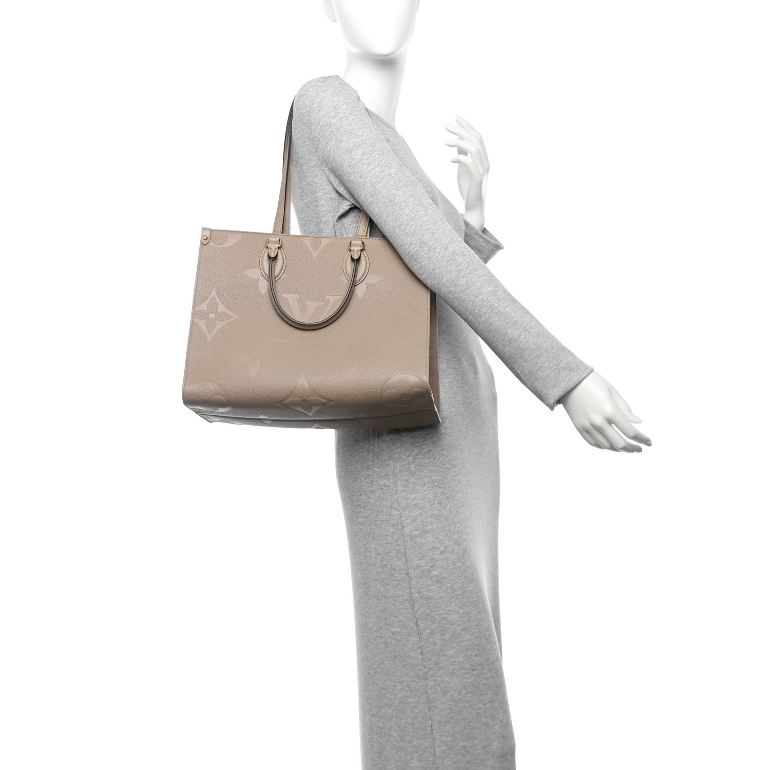 Louis Vuitton Empreinte Monogram Giant Onthego MM Tourterelle 2 of 10