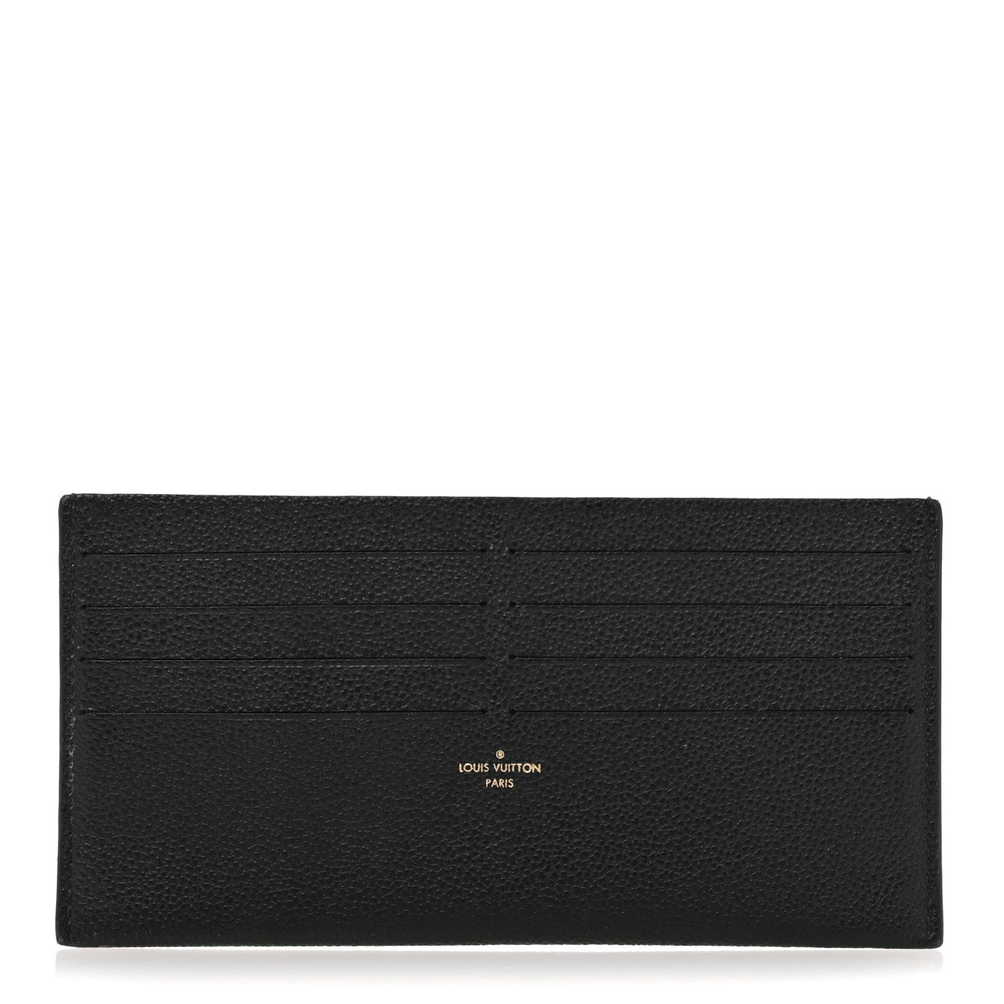 Calfskin Felicie Chain Wallet Card Holder Insert Black