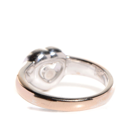 Chopard 18k White Gold Happy Diamonds Heart Ring 6.5 3 of 6