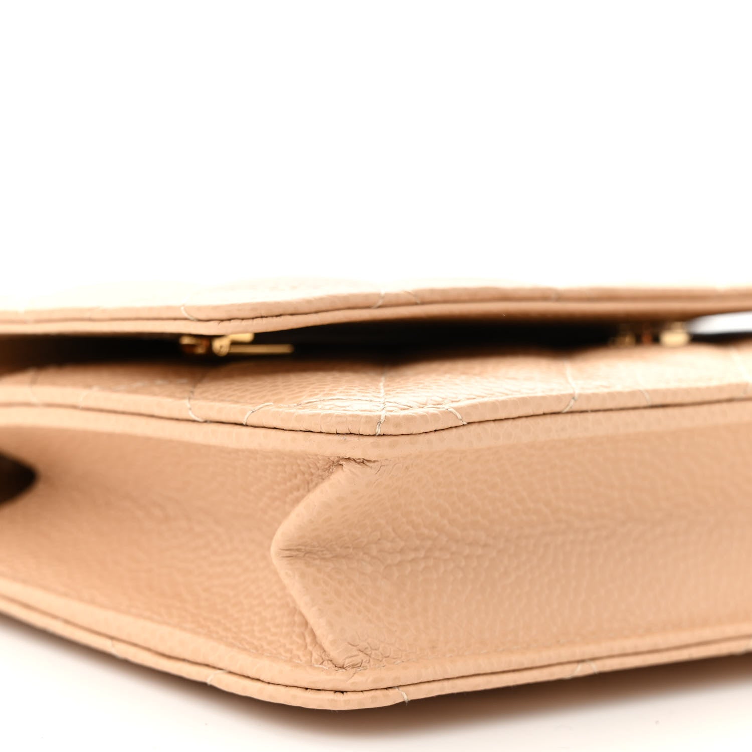 Chanel Caviar Quilted Wallet on Chain WOC Beige 10 of 12