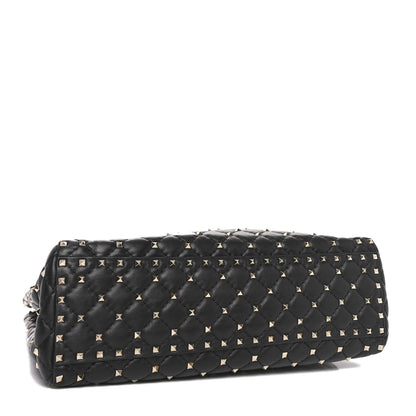 Valentino Garavani Nappa Rockstud Spike Shoulder Tote Black 4 of 9