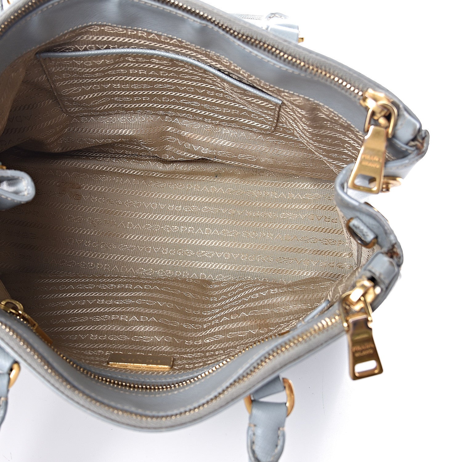Prada Saffiano Small Galleria Double Zip Tote Lago 5 of 16