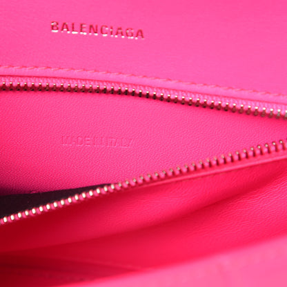 Balenciaga Shiny Box Calfskin Small Hourglass Top Handle Bag Hot Pink 8 of 13