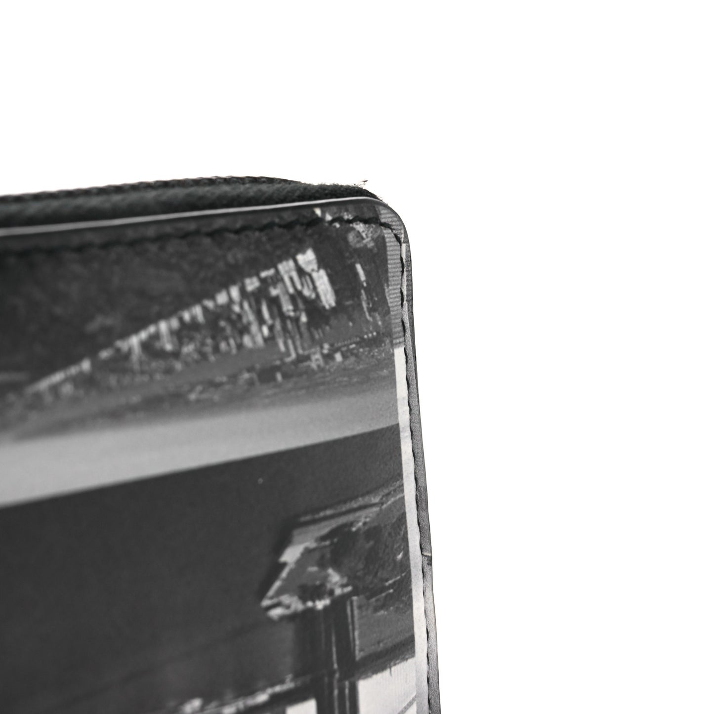 Calfskin New York Skyline Logo Ville Wallet Black