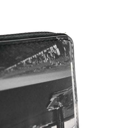 Balenciaga Calfskin New York Skyline Logo Ville Wallet Black 9 of 10