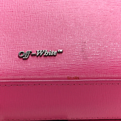 Off-White Saffiano Striped Mini Diag Binder Clip Bag Pink White 20 of 20