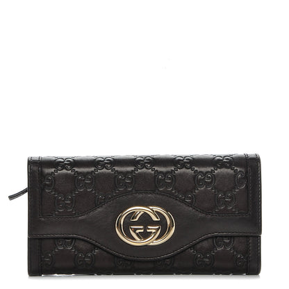 Gucci Guccissima Sukey Continental Wallet Chocolate 1 of 6