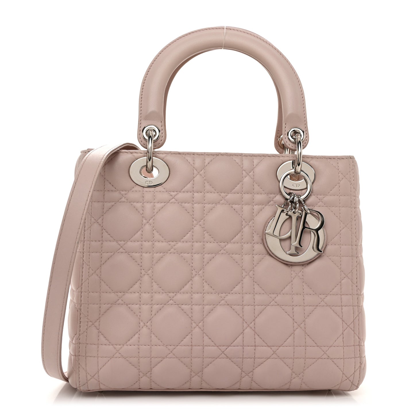Lambskin Cannage Medium Lady Dior Light Pink