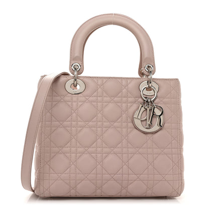 Christian Dior Lambskin Cannage Medium Lady Dior Light Pink 1 of 10