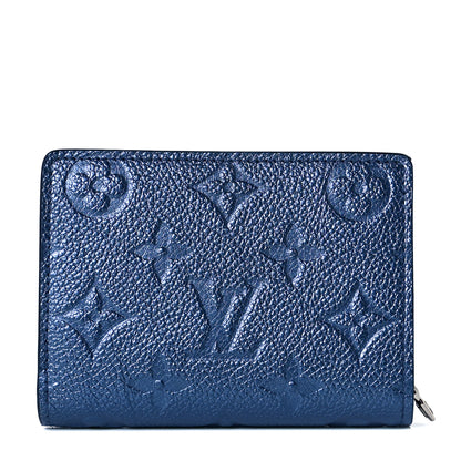 Louis Vuitton Metallic Empreinte Clea Wallet Navy Nacre 1 of 9