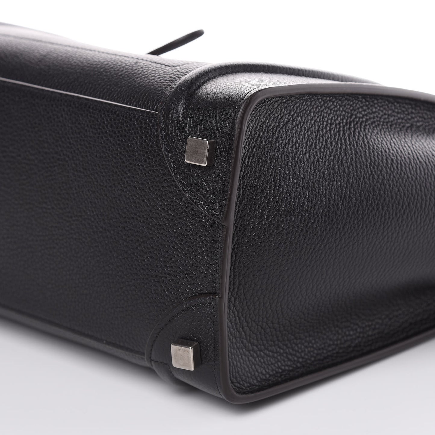 Drummed Calfskin Micro Luggage Black