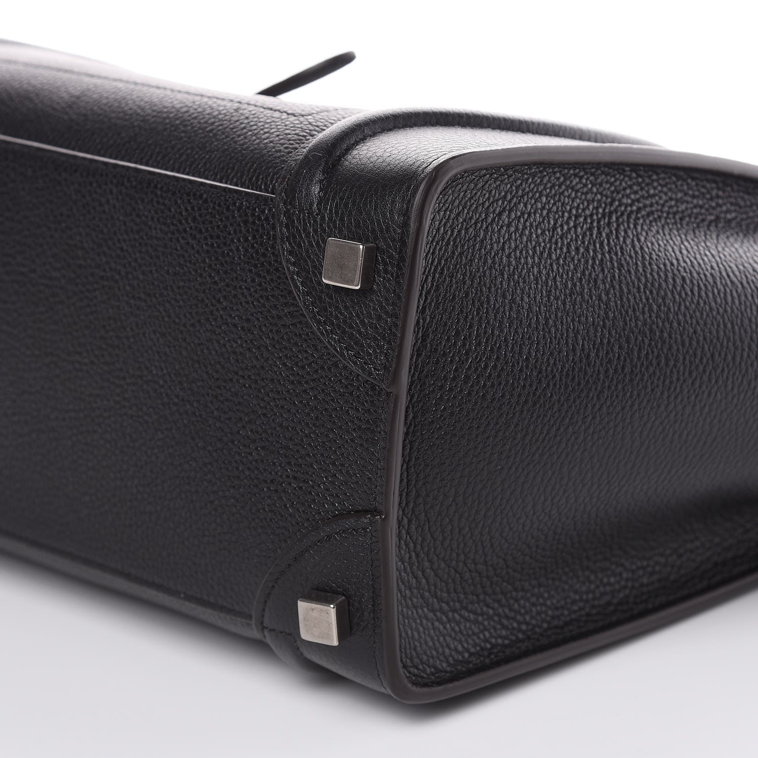 Celine Drummed Calfskin Micro Luggage Black 9 of 10