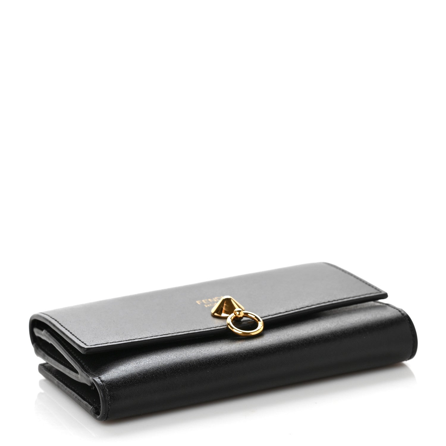 Fendi Vitello Liberty Century Lucido By The Way Medium Bi-Fold Wallet English Black 3 of 9