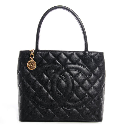 Chanel Caviar Quilted Medallion Tote Black 1 of 7