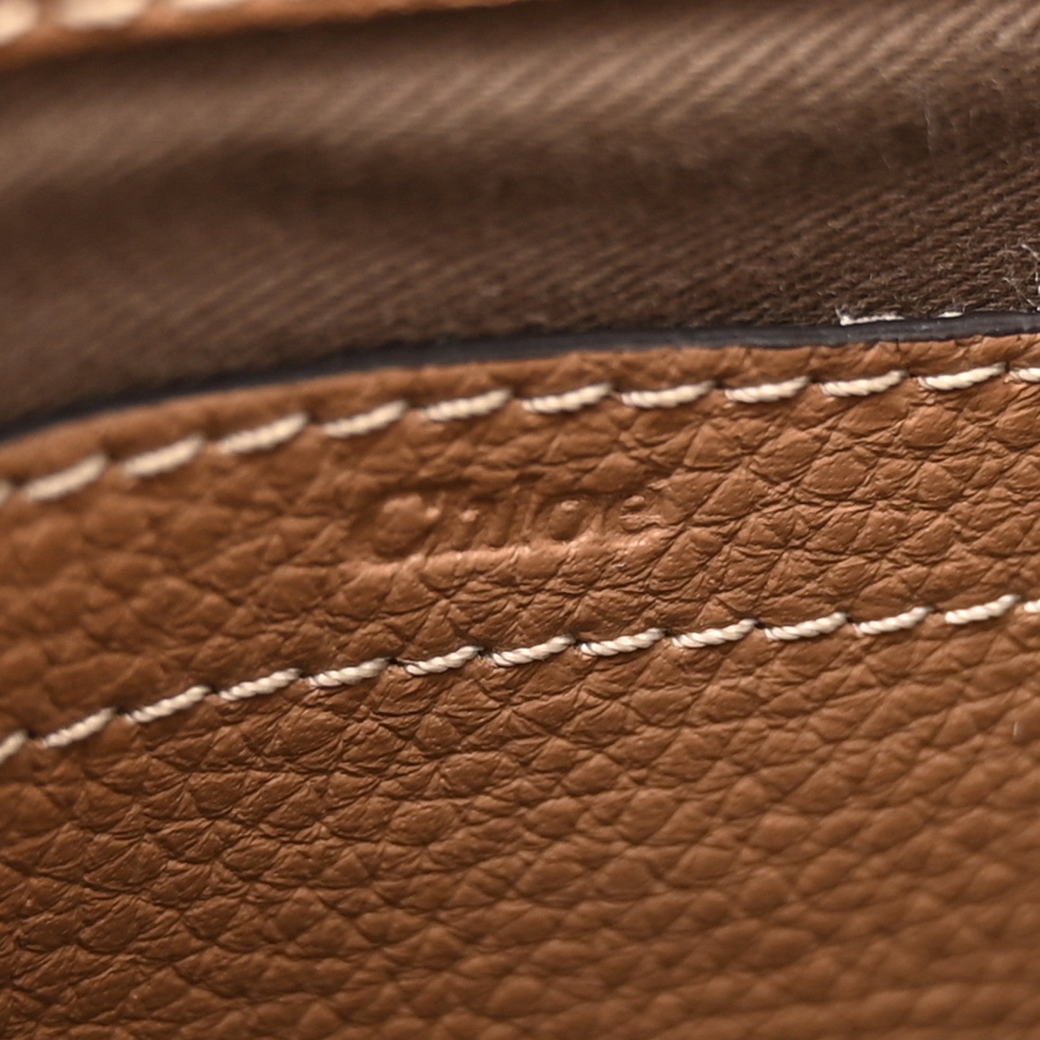 Chloe Calfskin Mini Marcie Round Crossbody Bag Nut 6 of 13