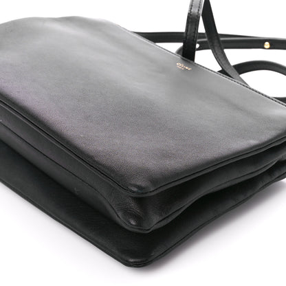 Celine Lambskin Large Trio Crossbody Bag Black 11 of 11