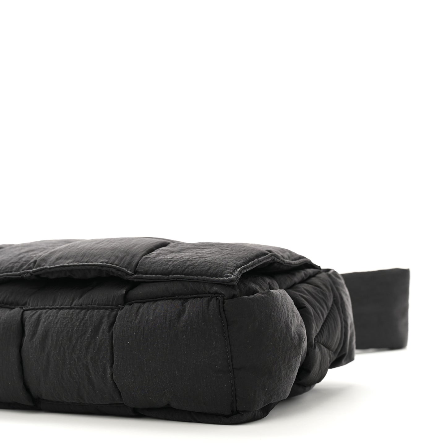 Nylon Intrecciato Padded Tech Cassette Bag Black
