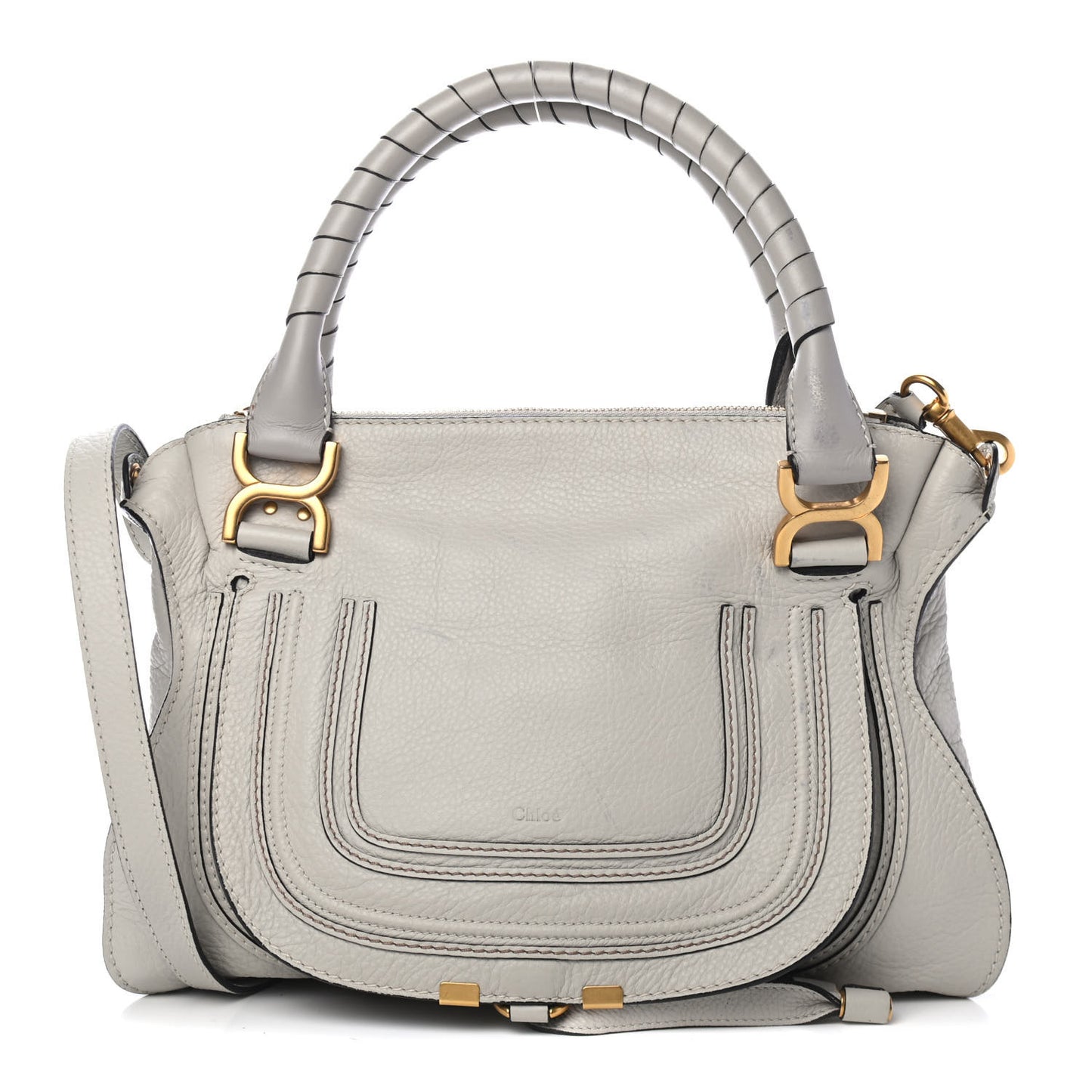Calfskin Medium Marcie Satchel Dove