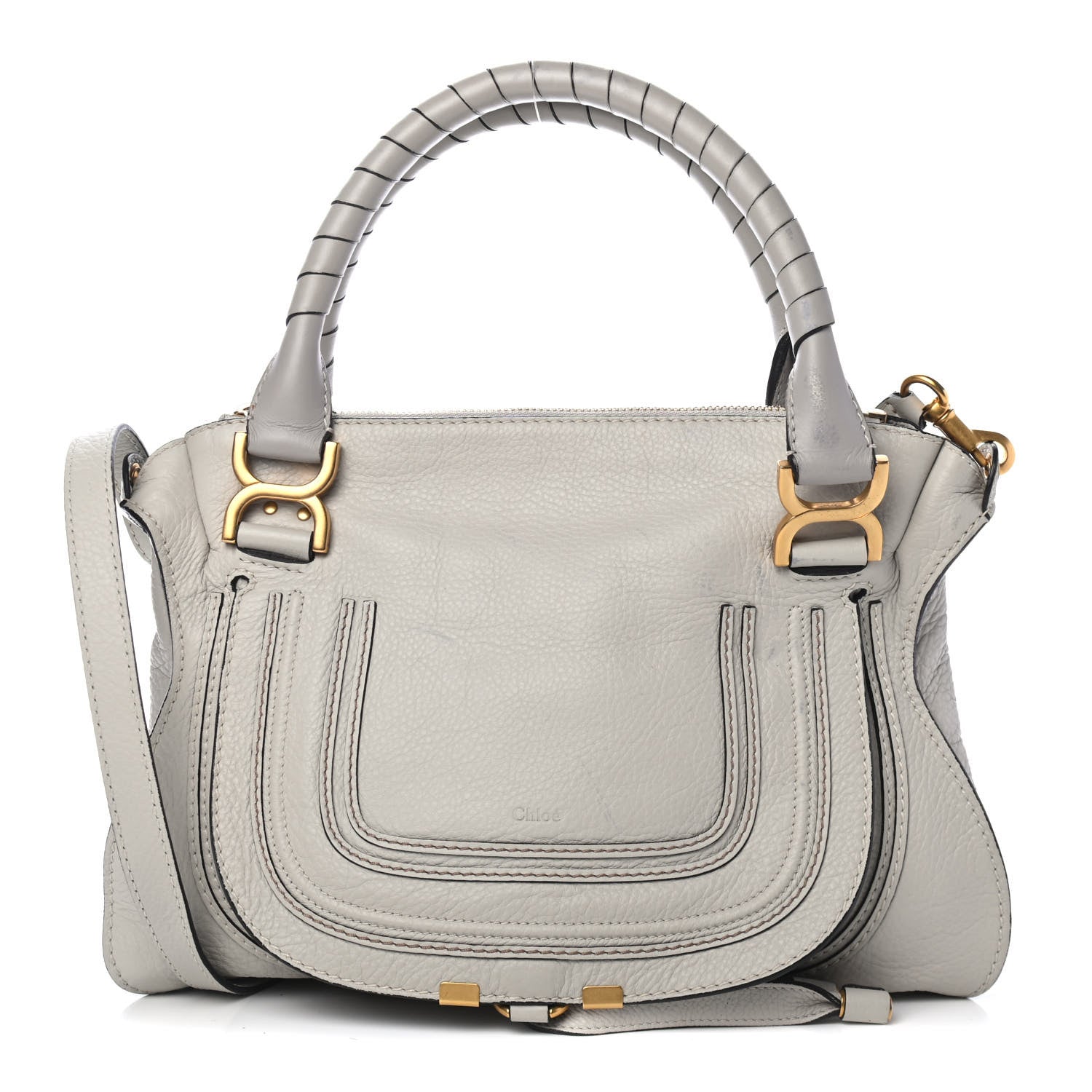 Chloe Calfskin Medium Marcie Satchel Dove 1 of 4