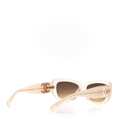Chanel Acetate Rectangle Sunglasses 5493-A Light Yellow 4 of 8