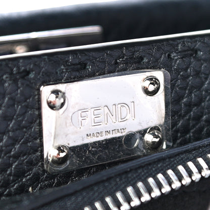 Fendi Cuoio Romano Selleria Monster Eyes Mini Peekaboo Iconic Fit Satchel Black 7 of 10