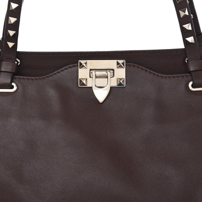 Valentino Garavani Vitello Medium Rockstud Tote Cacao 9 of 9
